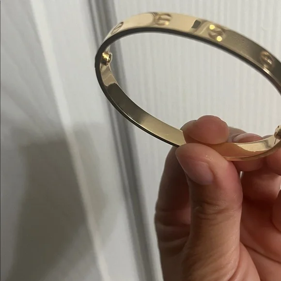 18k solid gold bangle - Picture 4 of 8